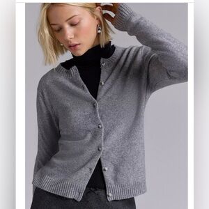 Super Soft Gray Knit Button Up Cardigan